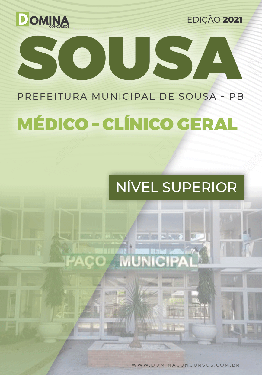 Apostila Concurso Pref Sousa PB 2021 Médico Clínico Geral