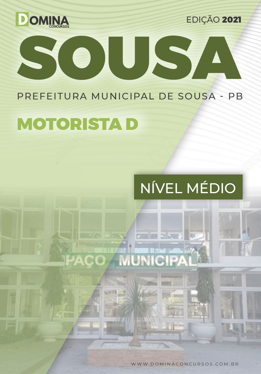 Apostila Digital Concurso Pref Sousa PB 2021 Motorista D