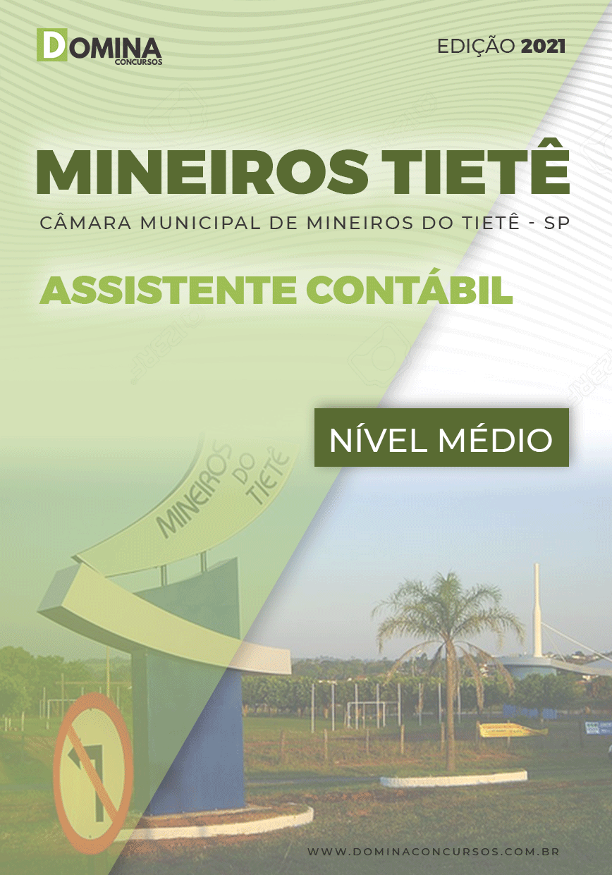 Apostila Câmara Mineiros do Tietê SP 2021 Assistente Contábil