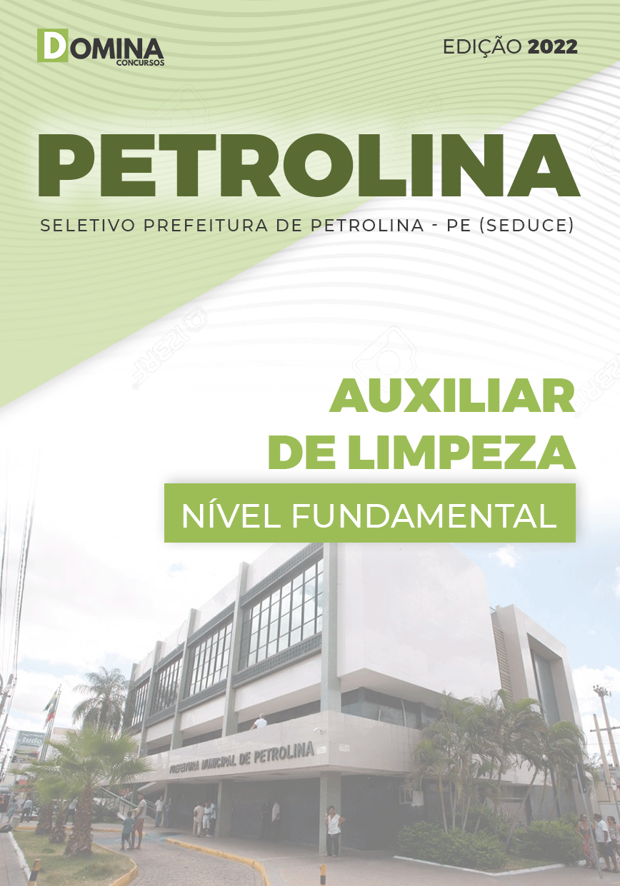 Apostila Seletivo SEDUCE Petrolina PE 2022 Auxiliar de Limpeza