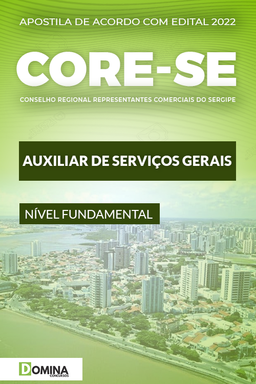 Apostila Concurso CORE SE 2022 Auxiliar de Serviços Gerais