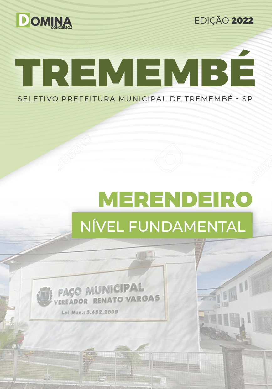 Apostila Digital Seletivo Pref Tremembé SP 2022 Merendeiro