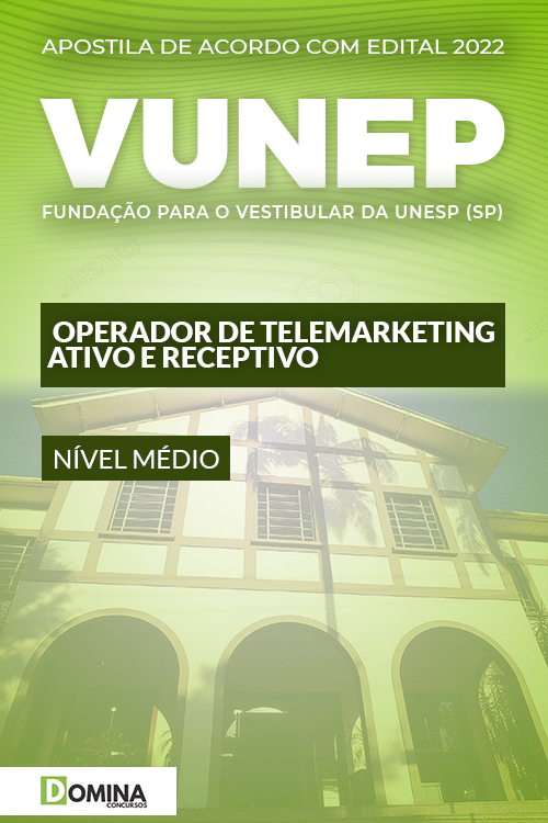 Apostila Fundação VUNESP 2022 Operador Telemarketing
