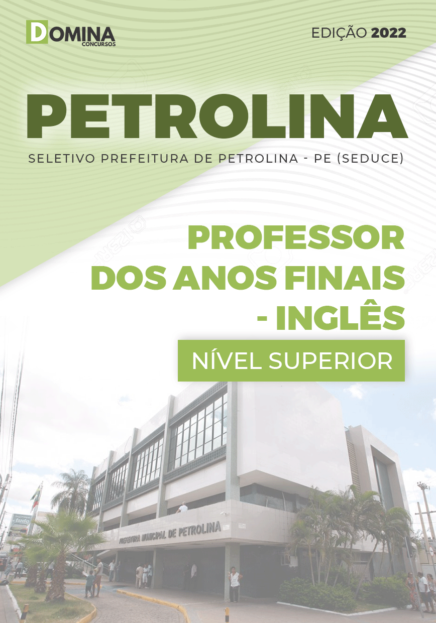 Apostila SEDUCE Petrolina PE 2022 Professor de Inglês