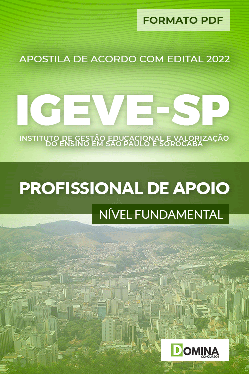 Apostila Concurso IGEVE SP 2022 Profissional de Apoio