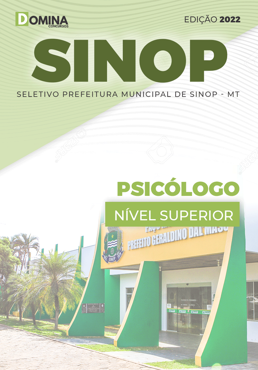 Apostila Processo Seletivo Sinop MT 2022 Psicólogo