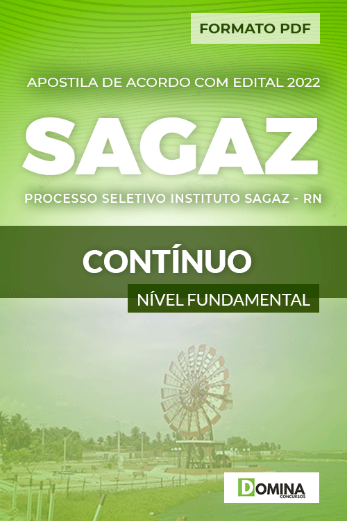 Apostila Seletivo Instituto SAGAZ RN 2022 Contínuo