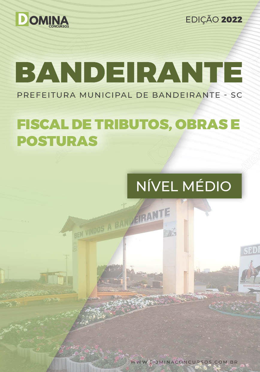 Apostila Pref Bandeirante SC 2022 Fiscal de Tributos Obras e Posturas