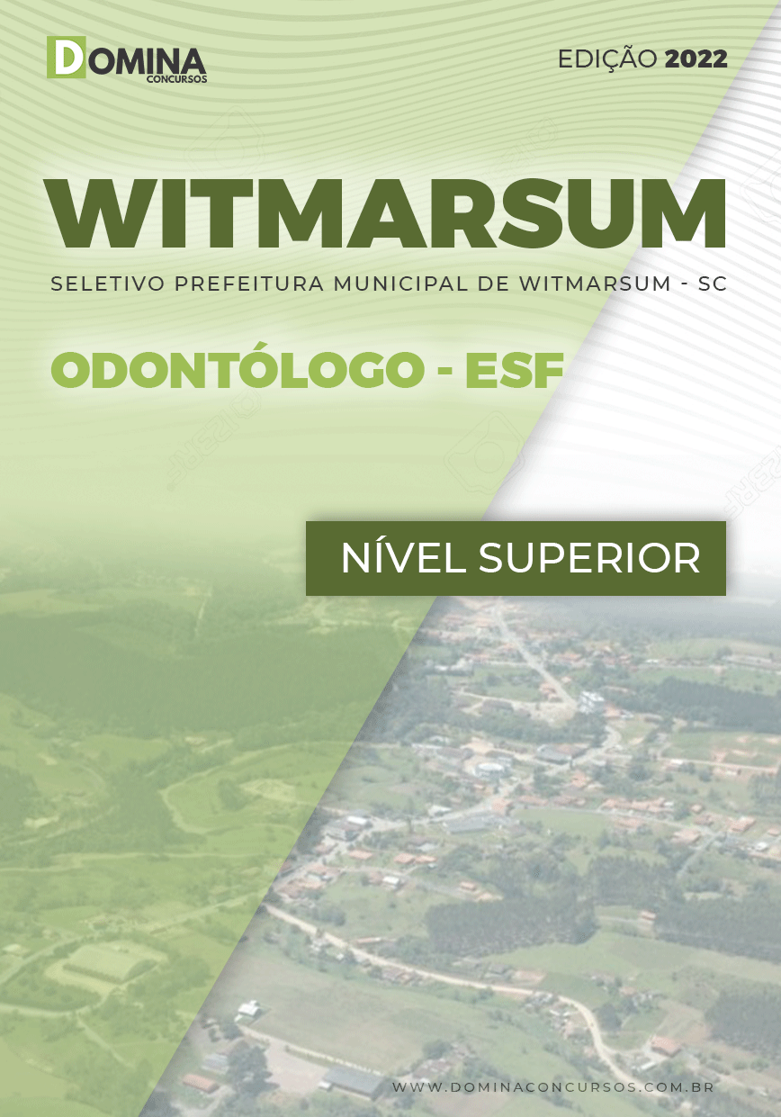 Apostila Seletivo Pref. Witmarsum SC 2022 Odontólogo ESF