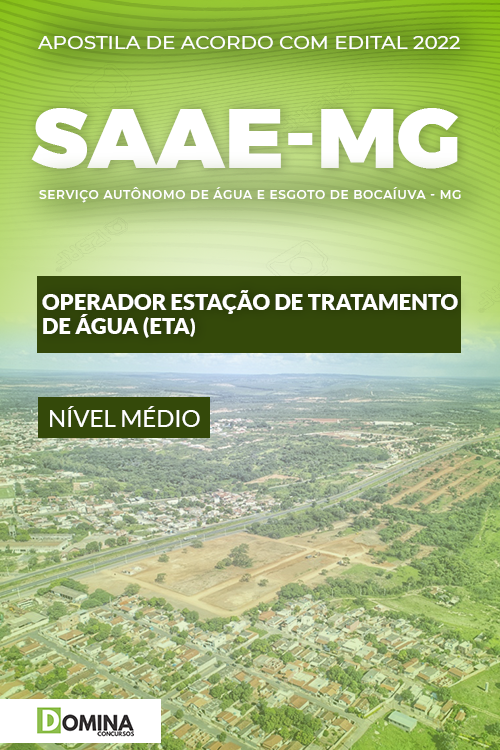 Apostila Digital SAAE Bocaíuva MG 2022 Operador de ETA