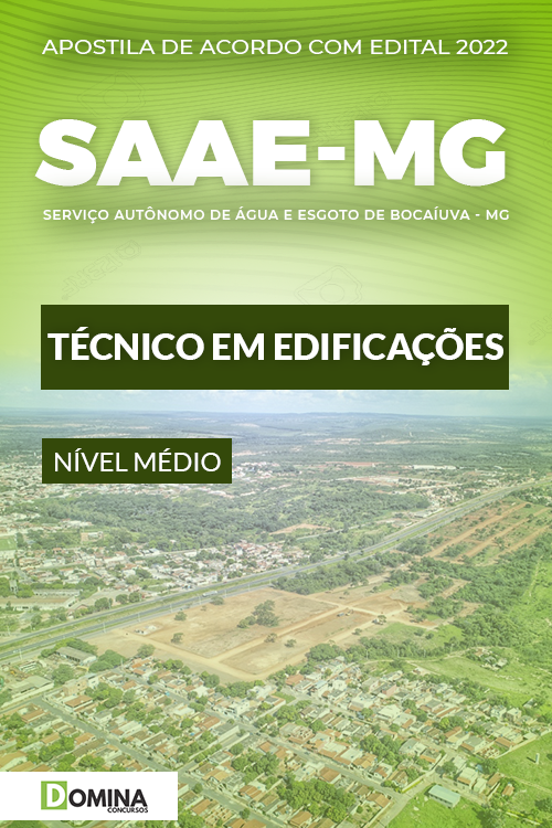 Apostila SAAE Bocaíuva MG 2022 Técnico em Edificações