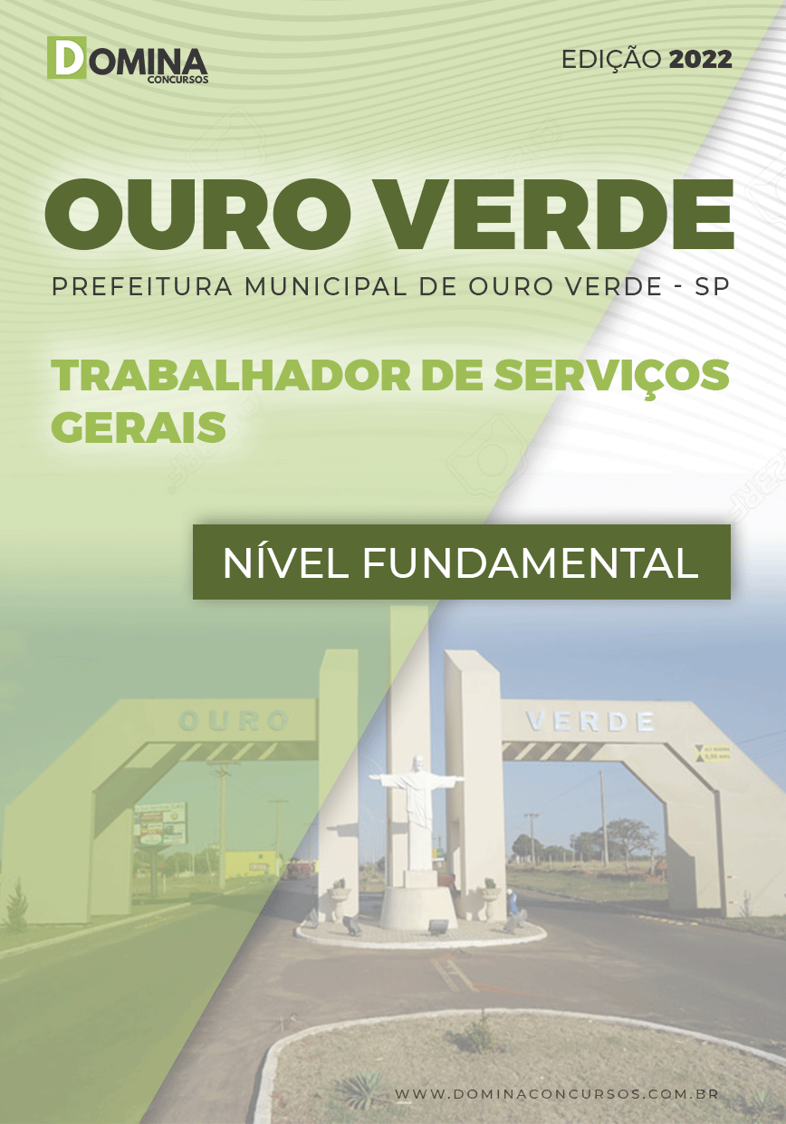 Apostila Pref Ouro Verde SP 2022 Trabalhador de Serviço Gerais