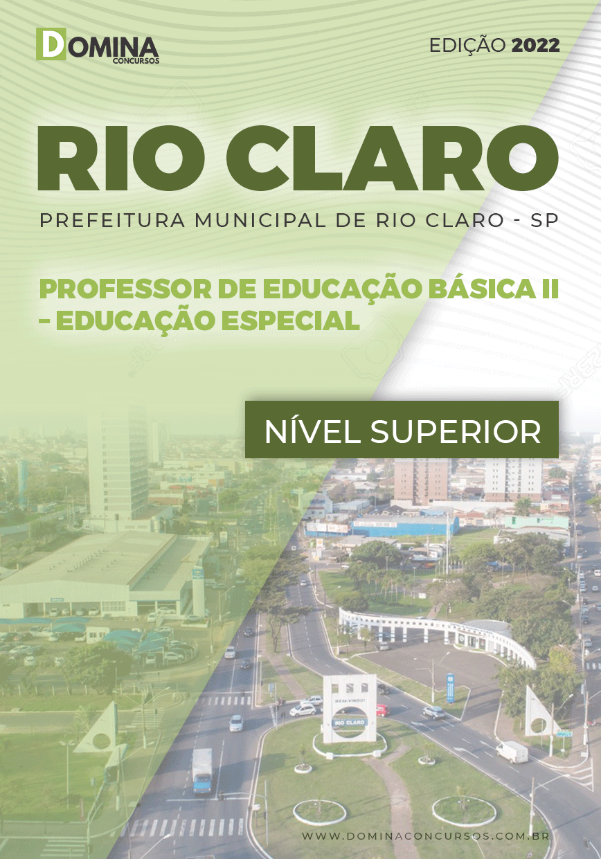 Apostila Pref Rio Claro SP 2022 PEB II Professor Educação Especial