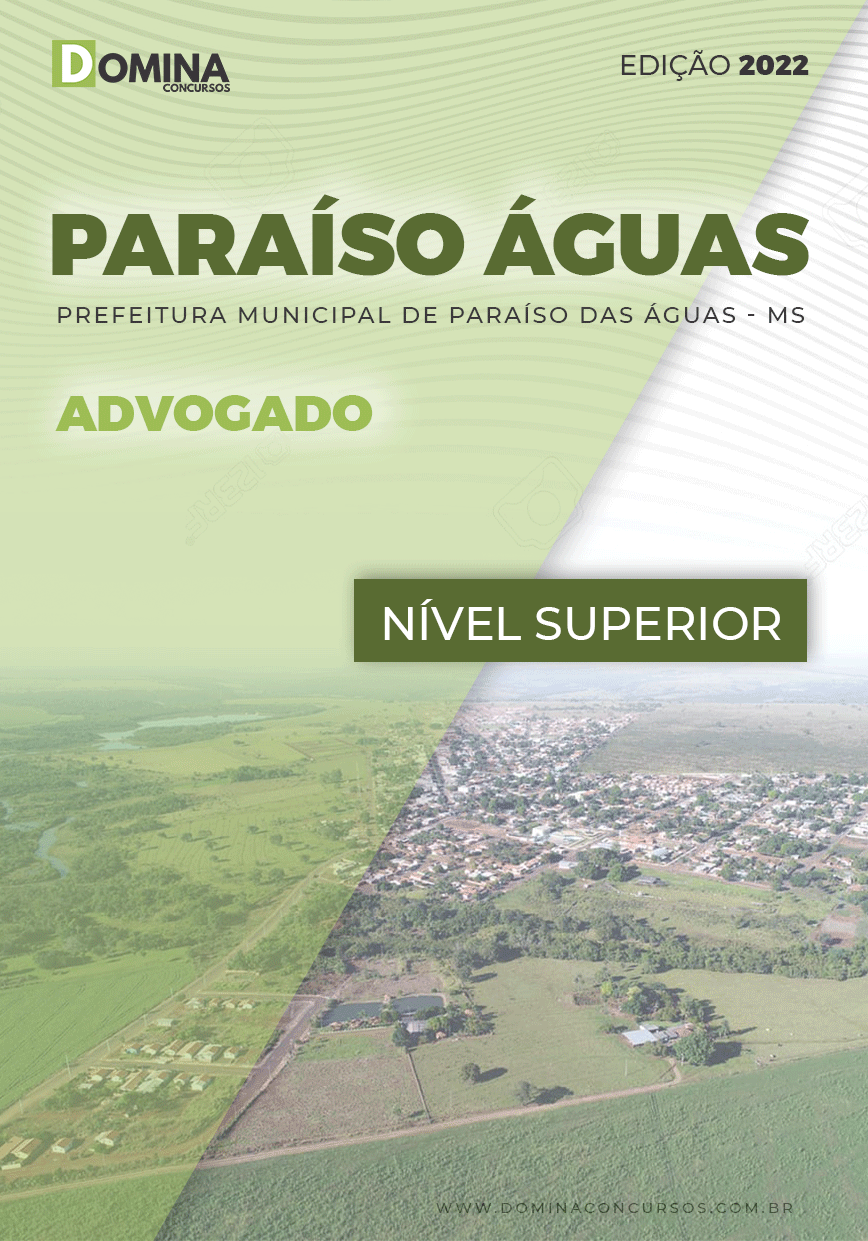 Apostila Pref Paraíso das Águas MS 2022 Advogado