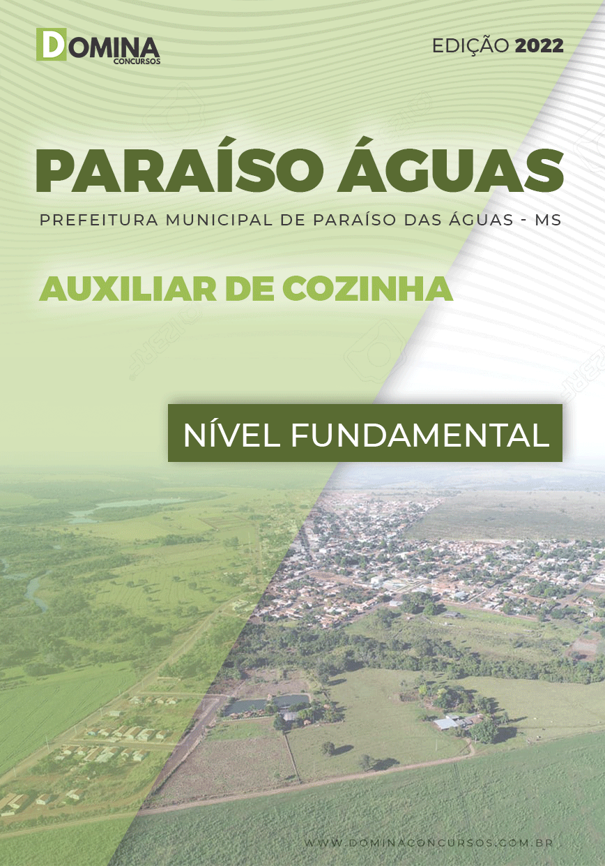 Apostila Pref Paraíso das Águas MS 2022 Auxiliar Cozinha