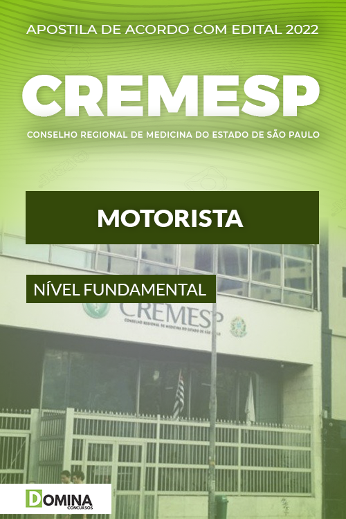 Apostila Digital Concurso CREMESP 2022 Motorista