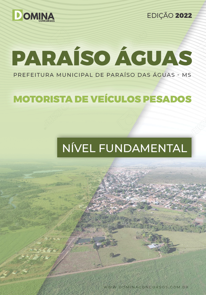 Apostila Pref Paraíso das Águas MS 2022 Motorista Veículo Pesado