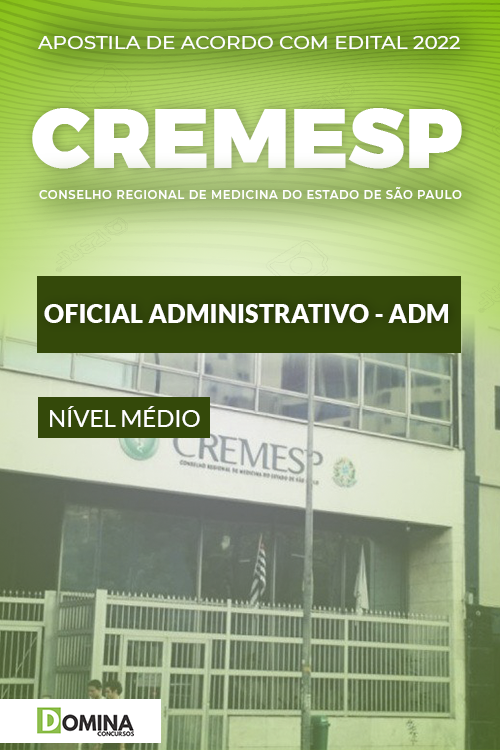 Apostila Digital CREMESP 2022 Oficial Administrativo