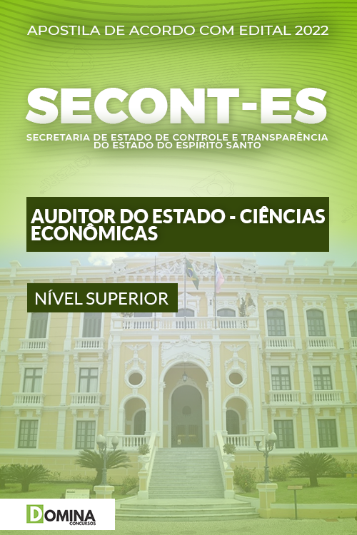 Apostila SECONT ES 2022 Auditor Estado Ciências Econômicas