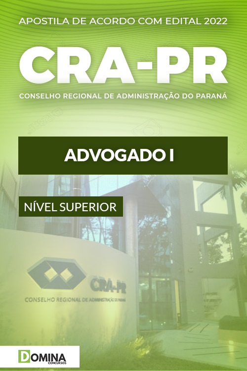 Apostila Digital Concurso CRA PR 2022 Advogado I