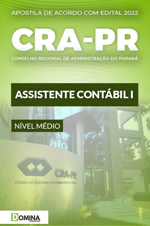 Apostila Digital Concurso CRA PR 2022 Assistente Contábil I