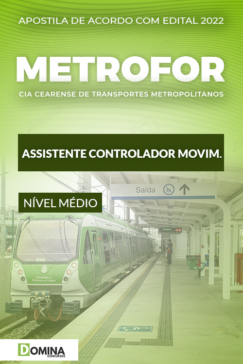 Apostila METROFOR 2022 Assistente Controlador Movimento