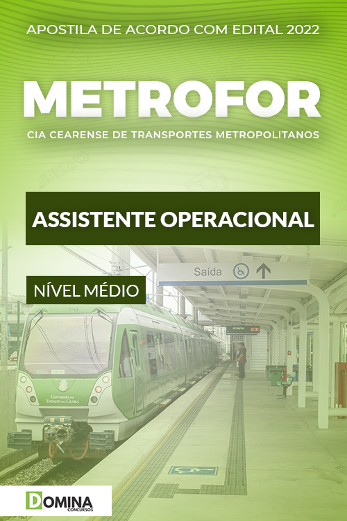 Apostila Concurso METROFOR 2022 Assistente Operacional