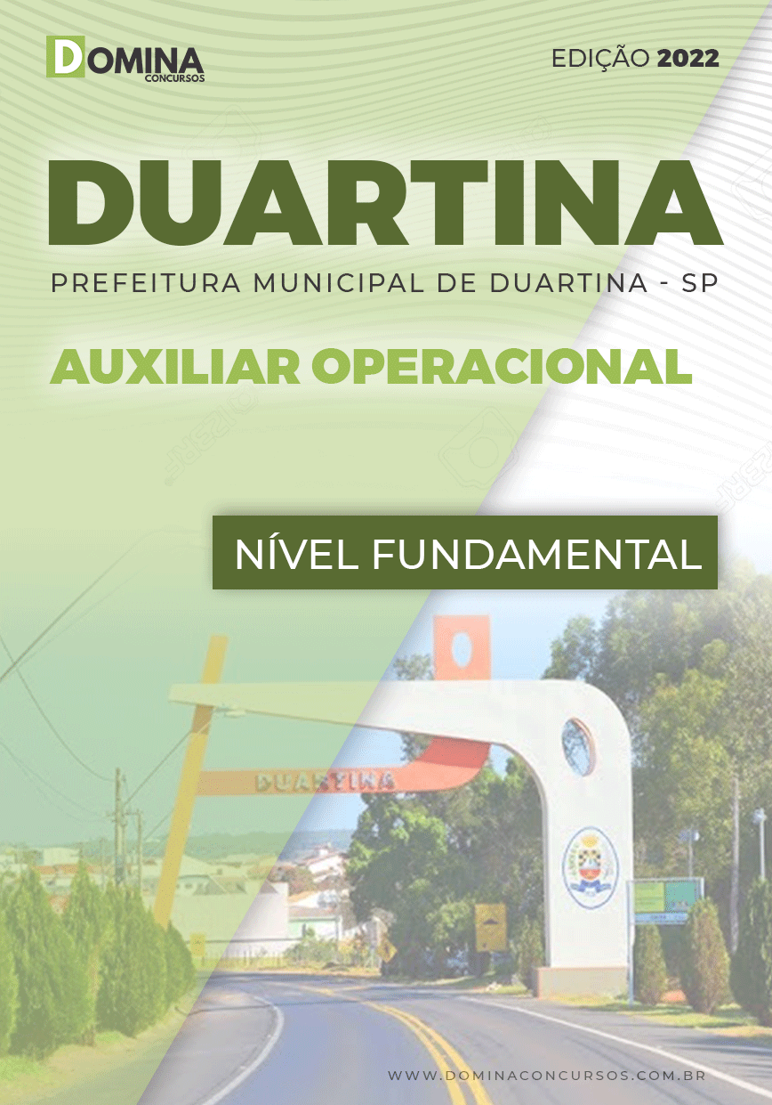 Apostila Pref Duartina SP 2022 Auxiliar Operacional