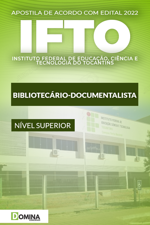 Apostila Concurso IFTO 2022 Bibliotecário Documentalista