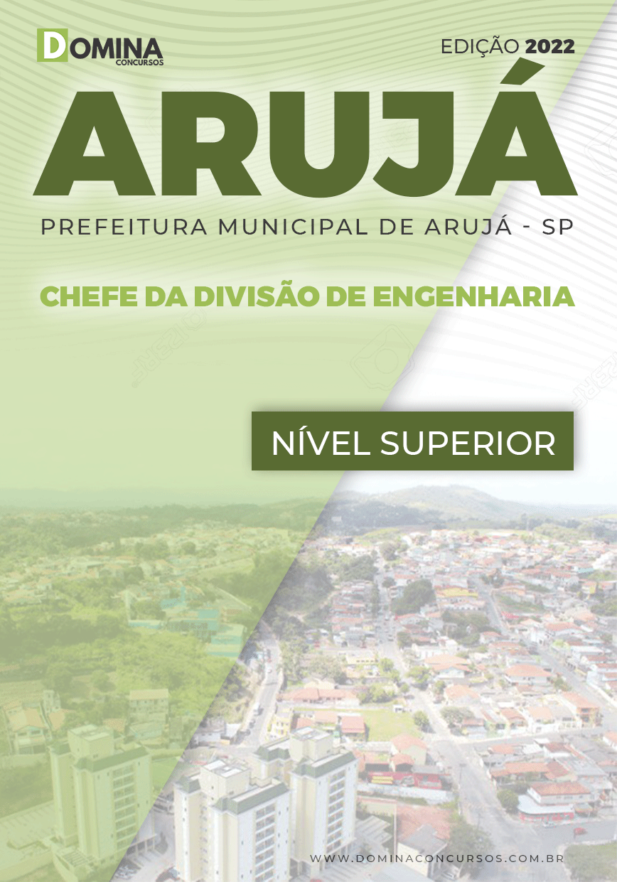 Apostila Pref Arujá SP 2022 Chefe Divisão Engenharia