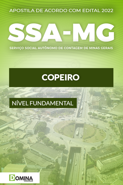 Apostila Seletivo SSA Contagem MG 2022 Copeiro