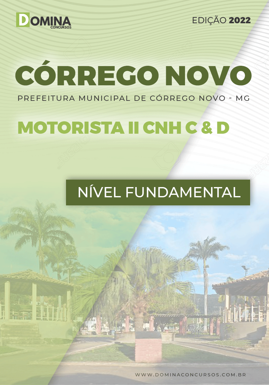 Apostila Pref Córrego Novo MG Motorista II CNH D