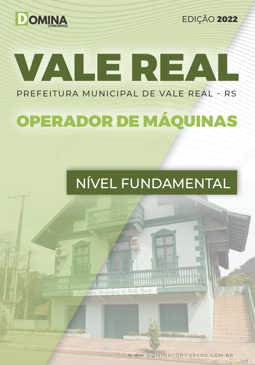 Apostila Pref Vale Real RS 2022 Operador Máquinas