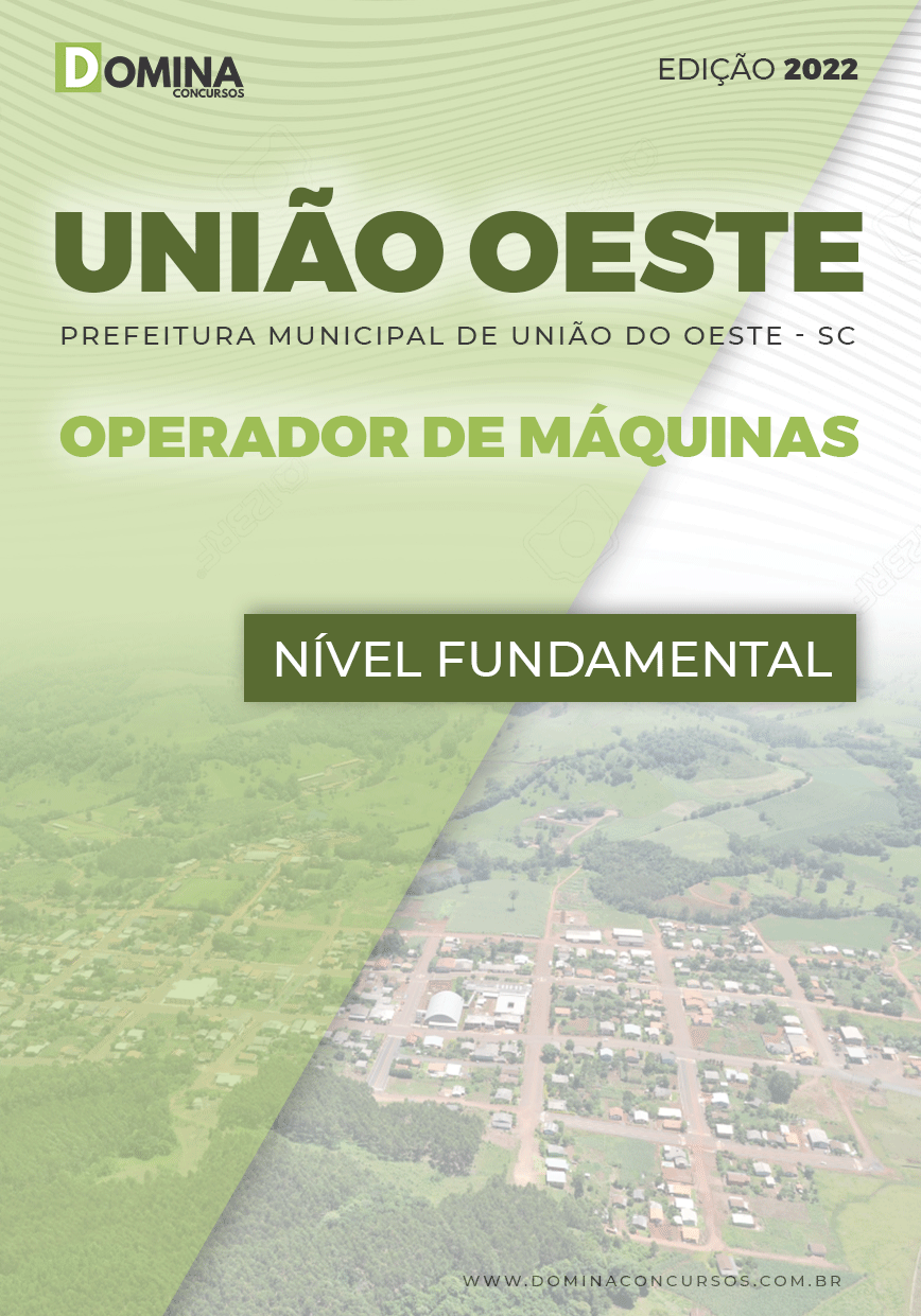 Apostila Pref União Oeste SC 2022 Operador Máquinas
