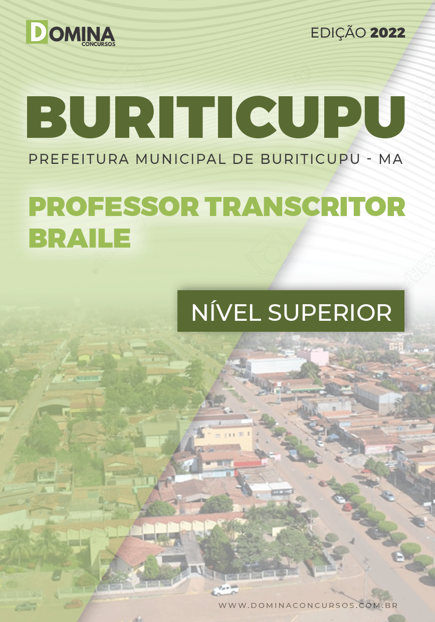 Apostila Pref Buriticupu MA 2022 Professor Trancritor Braile