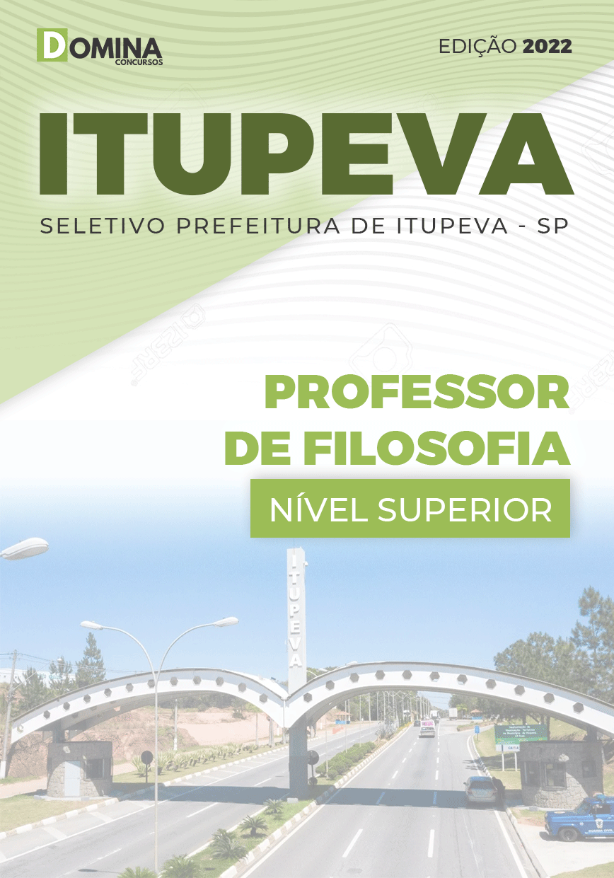 Apostila Seletivo Pref Itupeva SP 2022 Professor Filosofia