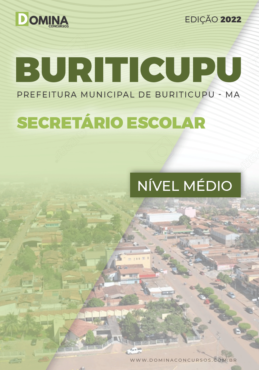 Apostila Pref Buriticupu MA 2022 Secretário Escolar