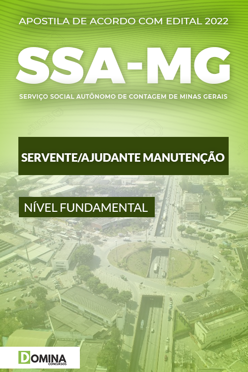 Apostila SSA Contagem MG 2022 Serv. Ajud. Manutenção