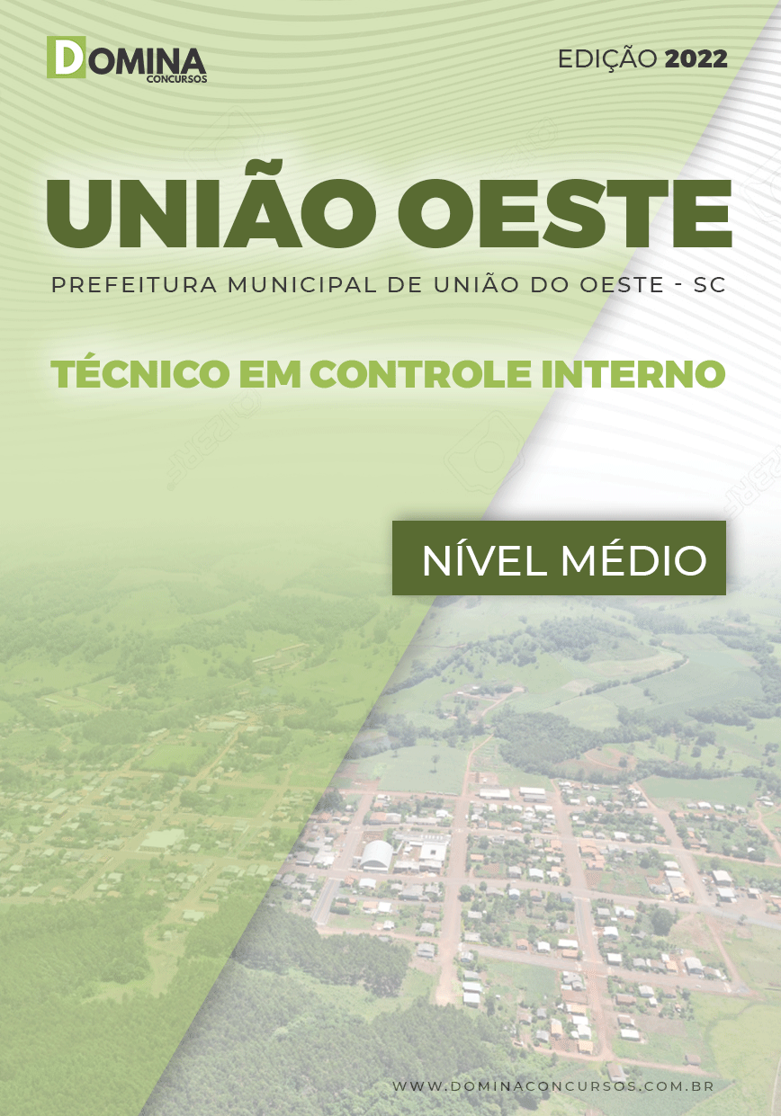 Apostila Pref União Oeste SC 2022 Técnico Controle Interno
