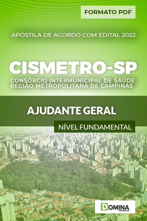 Apostila Concurso CISMETRO SP 2022 Ajudante Geral