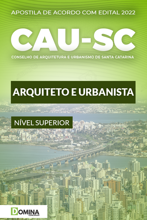 Apostila Digital CAU SC 2022 Arquiteto e Urbanista