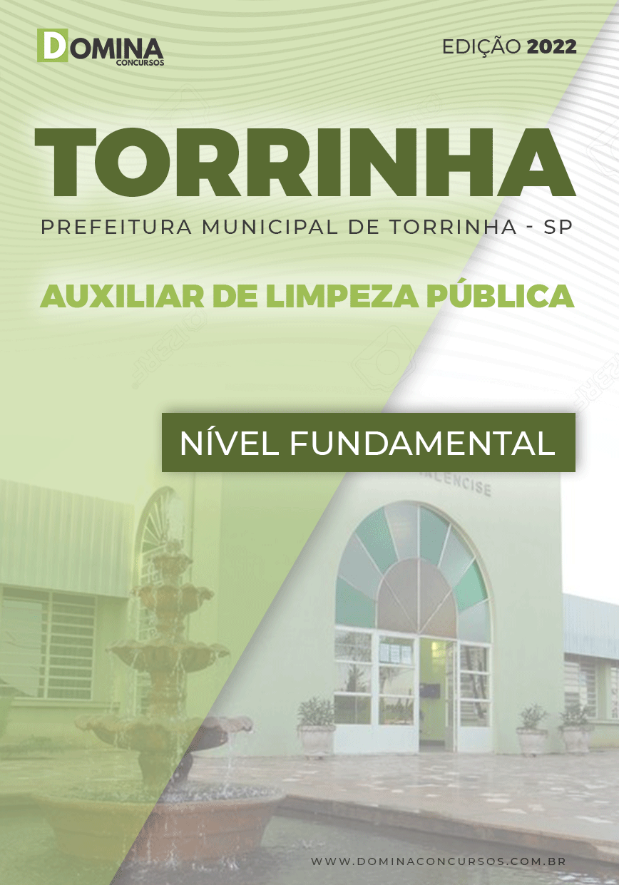 Apostila Pref Torrinha SP 2022 Auxiliar Limpeza Pública