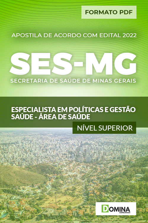 Apostila SES MG 2022 Esp. Política Gestão Saúde Área Saúde