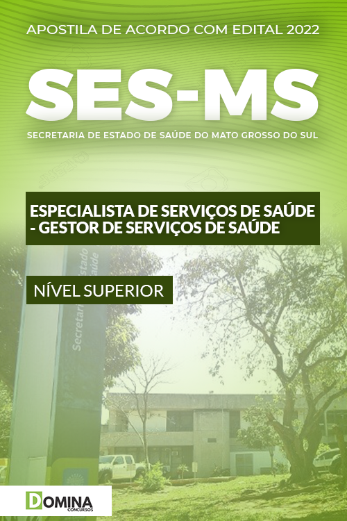 Apostila SES MS 2022 Esp. Serv. Saúde Gest. Administração