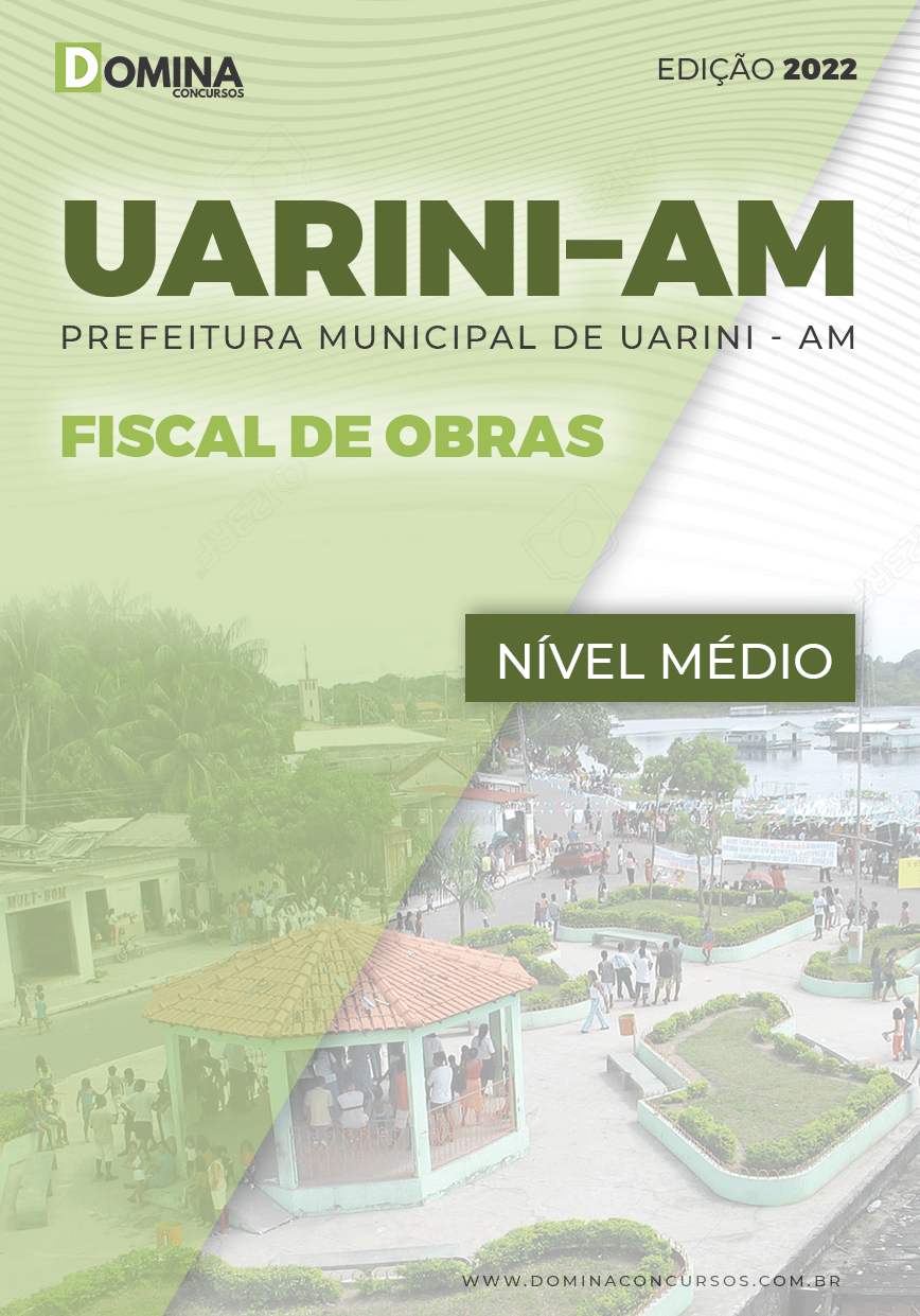 Apostila Digital Concurso Pref Uarini AM 2022 Fiscal Obras