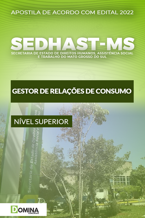 Apostila SEDHAST MS 2022 Gestor A.S Relações Consumo