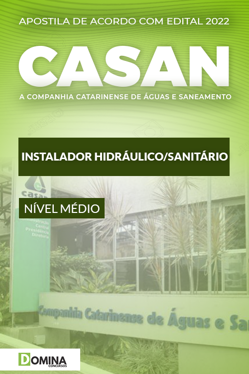 Apostila Concurso CASAN 2022 Instalador Hidráulico