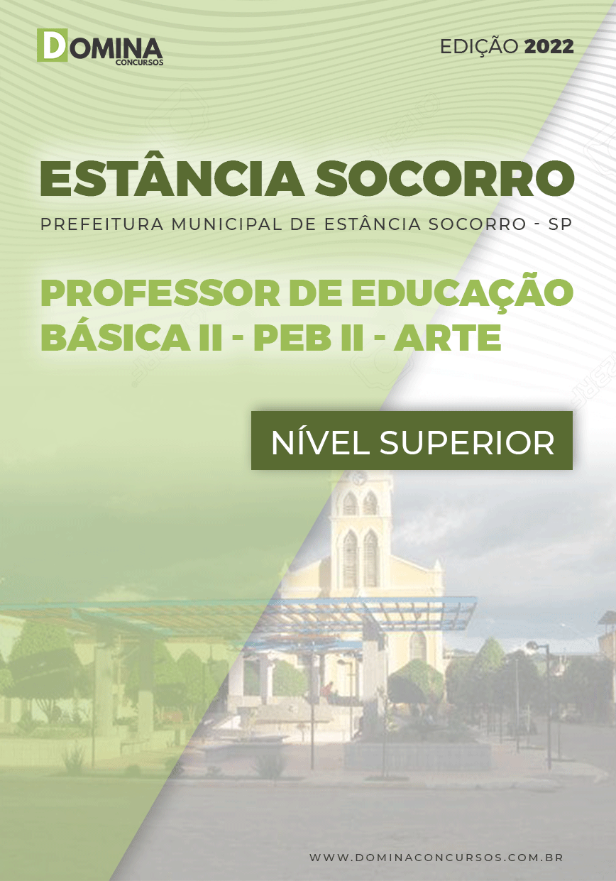 Apostila Pref Estância Socorro SP 2022 Professor PEB II Arte