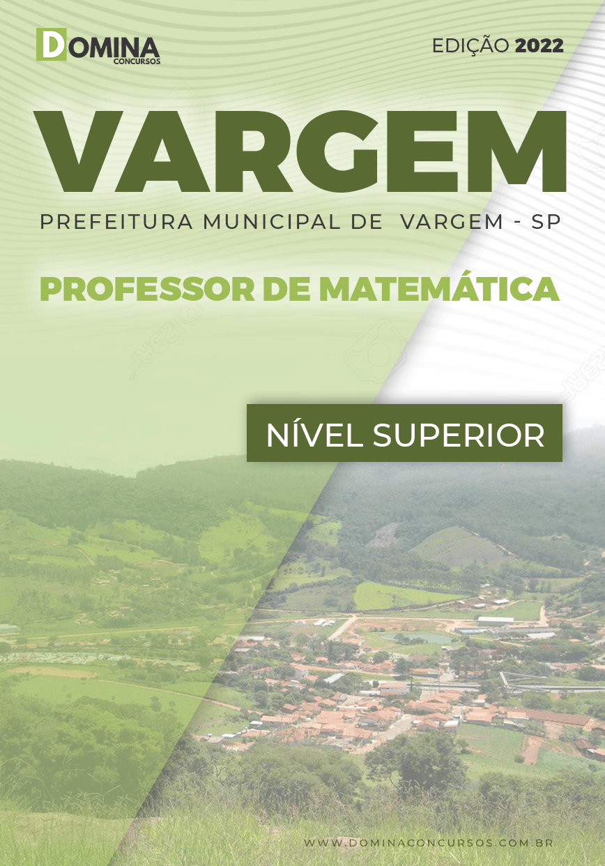 Apostila Pref Vargem SP 2022 Professor Matemática