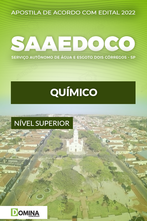 Apostila Digital Concurso SAAEDOCO SP 2022 Químico